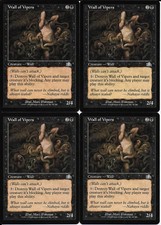 MTG: WALL OF VIPERS Prophecy UNCOMMON; played, Excellent condition x4