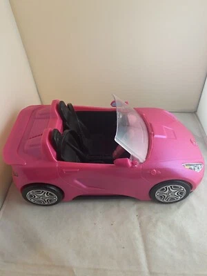 Barbie Glam Pink Glitter Convertible 2 Seater Doll Car/ Seat Belt - Image 1 of 4