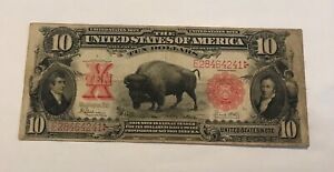1901 $10 Buffalo, legal tender note, Fr-122, Scarce 