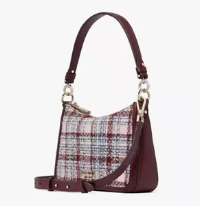 New Kate Spade Hudson Tweed Medium Convertible Crossbody - Picture 1 of 7