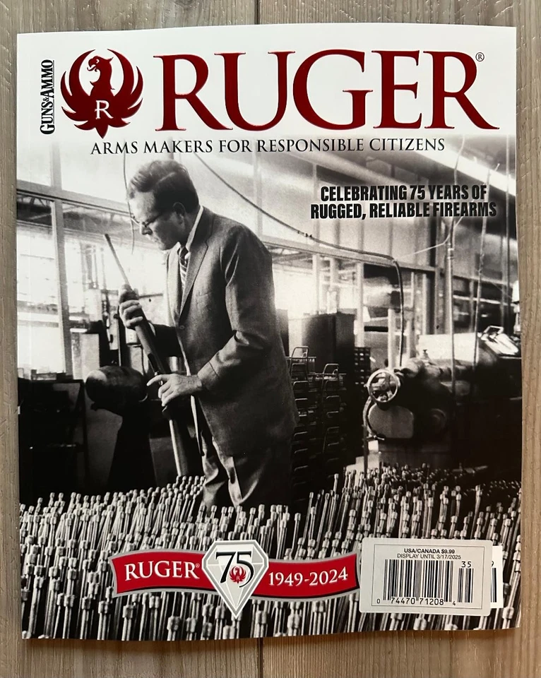 2024 RUGER Guns & Ammo Magazine CELEBRATING 75 YEARS Arms Maker RESPONSIBLE Folk - Image 1 of 1