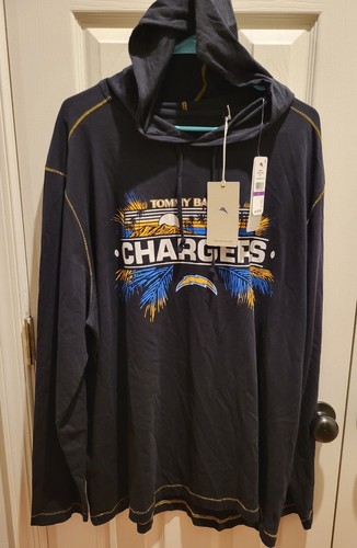 PALM ANGELS Felpa con cappuccio XL o 2XL TOMMY BAHAMA nfl Los Angeles Chargers Artsy Palms XXL nuova con etichette