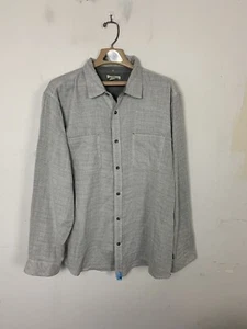 Carbon 2 Cobalt Mens Shirt XL Gray Button Down Minimalist Quiet Outdoor Untucked - Picture 1 of 7
