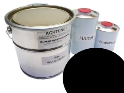 1 Liter Set 2K Autolack geeignet für VW LY9B Brillantschwarz kein Klarlack Lack - Bild 1 von 2