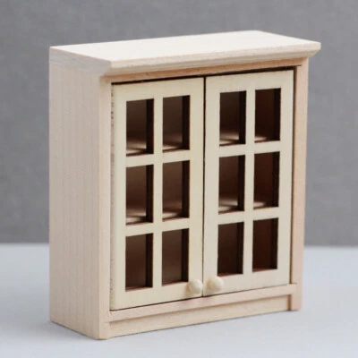 Dollhouse Miniatures Tiny Furniture Wall Cabinet Storage Box Kitchen 1:12 Scale — 第 1/4 张图片