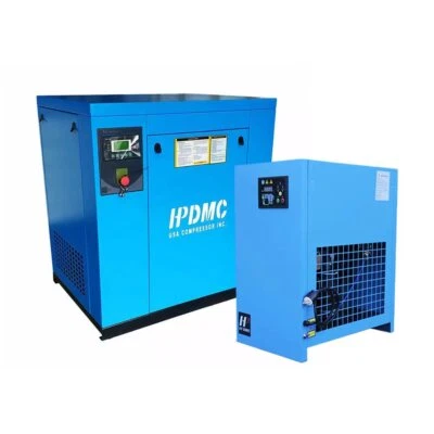 20Hp 3 Ph 230V Screw Air Compressor with 110V 1 Ph Refrigerated Air Dryer - Image 1 of 4