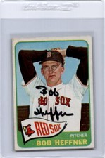 BOB HEFFNER 1965 TOPPS #199 HARD SIGNED AUTOGRAPH BOSTON RED SOX *12072