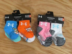 Under Armour Baby Girls Essential Lightweight Quarter Socks 0-12 Months 12 PAIRS - Picture 1 of 4