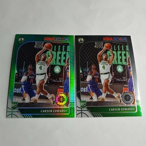 2019-20 Hoops Premium Stock Carsen Edwards Rookie Green Prizm #227 RC & BASE