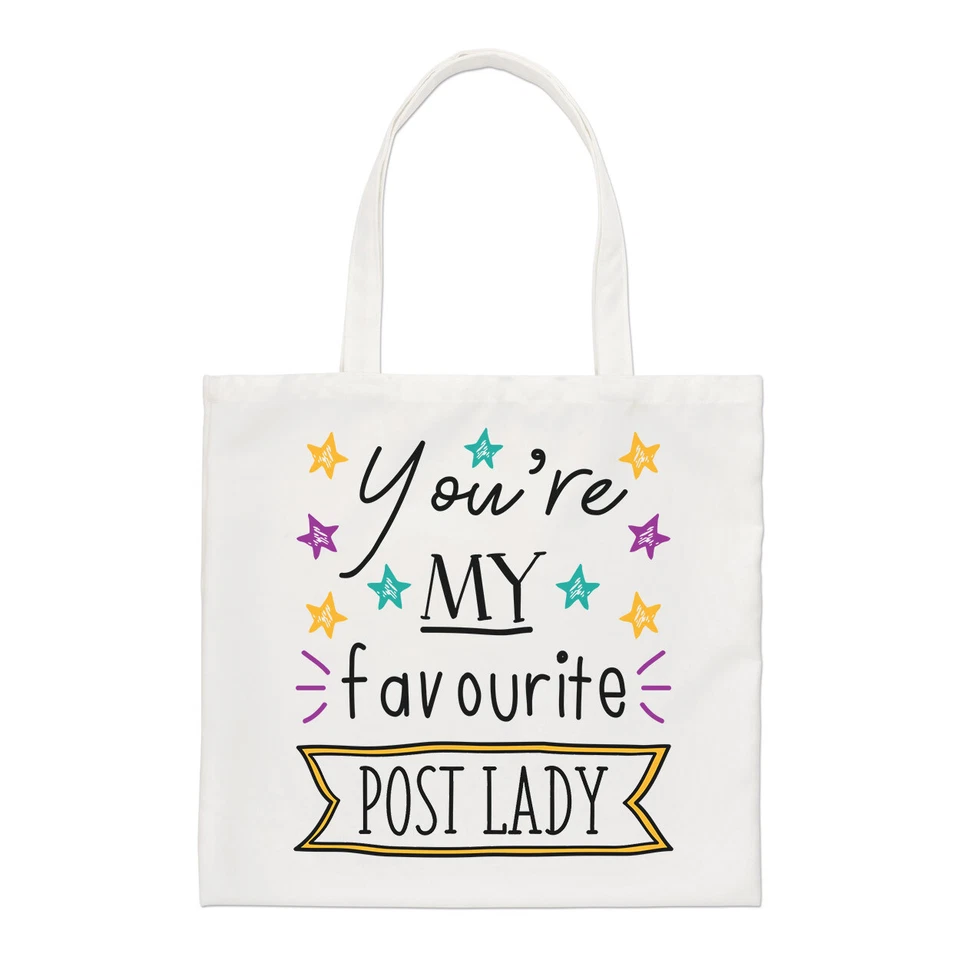Lustiger Shopper You're My Favourite Post Lady Stars normale Tragetasche bester Postbote - Bild 1 von 1