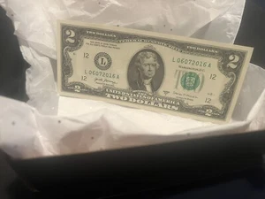 🍀$2 Bill 🎉BIRTHDAY NOTE🎉Uncirculated 🎉06-07-2016🎉 - Picture 1 of 2