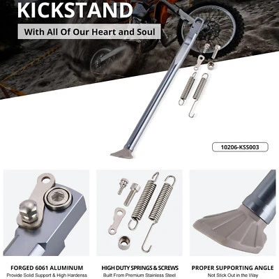 CNC Kick Stand Sidestand Springs Bolts For KTM EXC 250 300 450 520 525 1998-2007 - Image 1 of 4