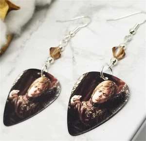 Game of Thrones Tyrion Lannister Gitarren-Plektrum-Ohrringe mit braunen Swarovskis - Bild 1 von 5