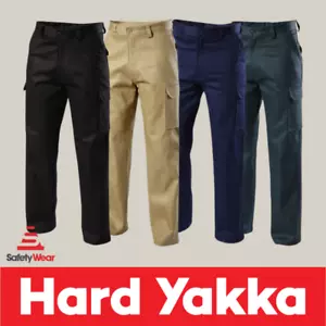 Hard Yakka Gen Y, Relaxed Fit, Cotton Drill Work Workwear Cargo Pants, Y02500 - Picture 1 of 24
