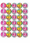 30 Girls 2nd birthday images edible rice paper cup cake toppers,.
