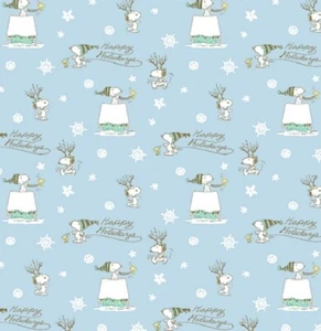 PEANUTS HAPPY HOLIDAYS BLAU Baumwollstoff von SPRINGS CREATIVE BTY - Bild 1 von 1