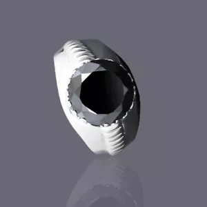 Classy 5.20 Ct Certified Black Diamond 925 Silver Men's Ring Lab Created - Picture 1 of 4