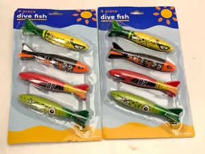 2 of 4-Pack Underwater Torpedo Pool Dive Kids Colorful Fish Toys Fun Game 4+ - Picture 1 of 14