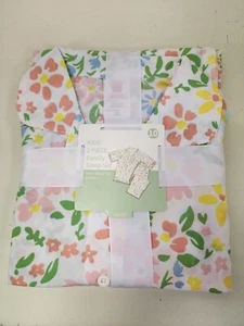 Mommy & Me Matching Family Pajama Sleep Set Size 10 Girls White Floral NEW - Picture 1 of 3