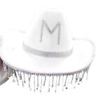 Woman Cowgirl Hat Elegant Cowgirl Hat Bride Wedding Party Sunproof Hat