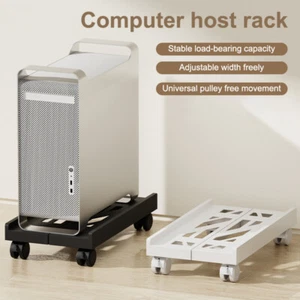 Under Desk Holder Adjustable Mobile CPU Stand Ventilated Computer Tower Stan _wa - Bild 1 von 14