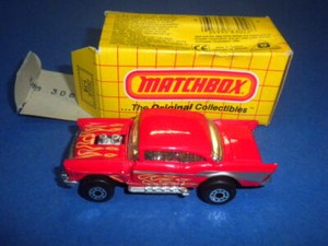 57 CHEVY RED MB 4 - MATCHBOX VEHICLE/CAR with BOX 1990's HIGH GRADE