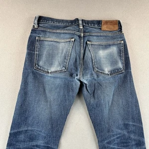 Pantalones de mezclilla J Crew 484 para hombre 30x32 ribete azul elástico dobladillo crudo desgastado - Imagen 1 de 24