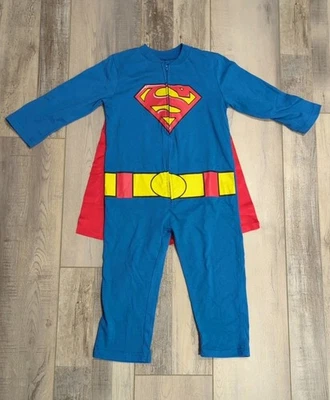 Kids Superman Costume 3T With Removable Cape DC Branded - Image 1 of 4