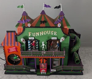 Lemax Circus Funhouse Repainted To Spooky Town Funhouse With Glow Paints - Picture 1 of 13