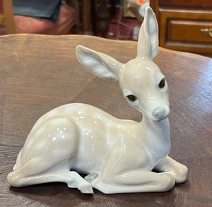 Vintage Lladro Spain Porcelain Figurine Deer Fawn 6.5'' Fare Retired Model 1986 - Picture 1 of 11
