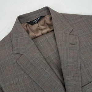 Jos A Bank Signature Collection Beige Plaid Tailored Fit 2 Piece Suit 38L 32x31 - Picture 1 of 16