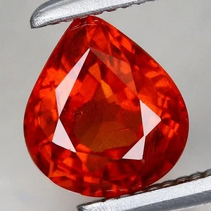 1,05ct t.w 6,2x5,6mm Birne natürlicher unbehandelter Spessartit Granat Namibia, Afrika - Bild 1 von 4