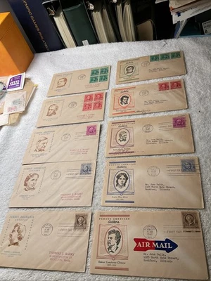 U.S.1940-AMERICAN AUTHORS-TEN (10)-FDC'S-LOT OF 2 COMPL.SETS,SOME SIGNED-#2 - Image 1 of 4