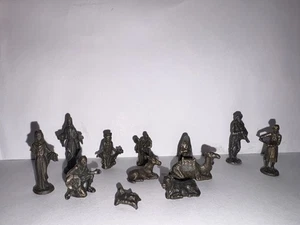 Konvolut 12 Vintage Zinn Mini Figuren Katholische Religion Krippe usw. - Bild 1 von 9