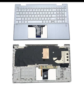 Nuevo reposamanos plateado para HP Pavilion x360 15-ER (sin edición FPR) con teclado retroiluminado - Imagen 1 de 3