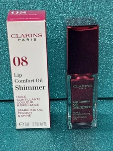 Clarins Lip Comfort Öl Schimmer 0,2 Oz. Burgunderwein 08 - Bild 1 von 2