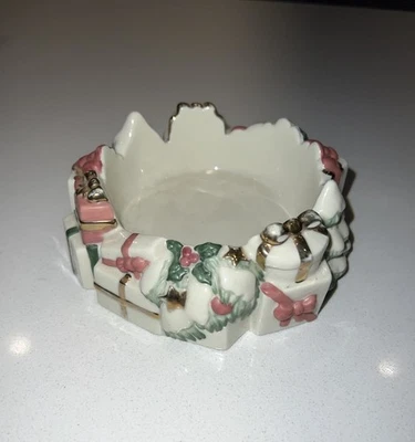 Lenox Hosting The Holidays Tree frasco de vela enfeite de decoração de Natal vintage - Imagem 1 de 4