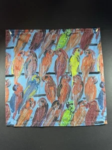 Hunt Slonem Papageien Abendessen Serviette 20 x 20 Neu ohne Etikett * - Bild 1 von 3