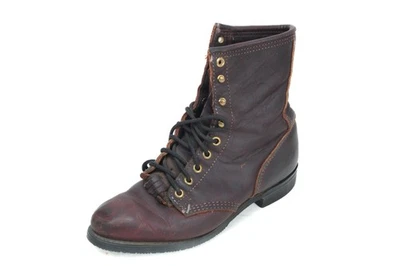 Botas PD Tuff vintage para mujer rojas-marrones aceitadas Western Kilties apiladas EE. UU. 8,5 M Foto 1 de 4
