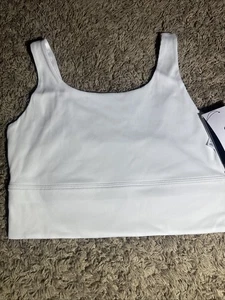 NEW Women's Nike Zenvy Rib Sports Bra White Size Large MSRP $60.00 - Picture 1 of 6