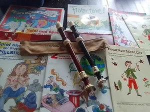 Notenhefte , Sopranblockflöte, 9 St.+ 2 Flöten Plastik, Kinder, Anfänger - Bild 1 von 13