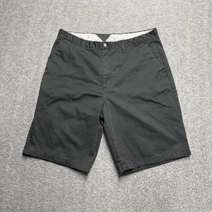 Volcom Frickin Chino Shorts Men's 36 Black Flat Front Skater Casual 10" Inseam - Picture 1 of 7