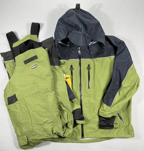 Frabill F4 Fishing Rain Suit Jacket Bibs 2XL Waterproof Windproof Breathable Set - Picture 1 of 23