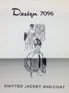 Vtg Mail Order Design 7096 KNITTED JACKET & COAT Pattern Original - Picture 1 of 2
