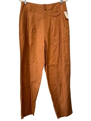 Pantalón de tiro alto plisado vintage años 80 Levis Dockers 14 lino especias stock muerto NUEVO Foto 1 de 4