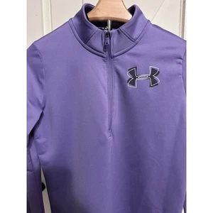 Under Armour Girls YXL X-Large 1/4 Zip Pullover Cold Gear Loose Fit Sweatshirt - Picture 1 of 11
