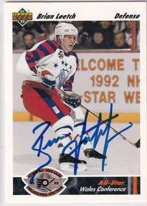 Brian Leetch Hall of Fame SIGNED CARD AUTOGRAPHED - Picture 1 of 1
