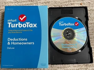 2014 TurboTax Deluxe Deductions & Homeowners Federal & State Pre-owned - Picture 1 of 2