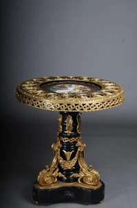 Imperialer Mitteltisch, Rahmen und obere Halterung aus Porzellan mit Bronze im S - Picture 1 of 21