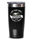 Cute Gift for Spiders Animal Lovers - Funny 20oz Black Tumbler Mug Stainless Ste